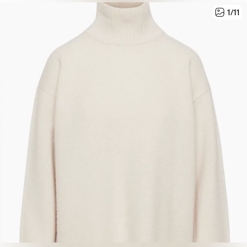 Aritzia Babaton Cream Turtleneck Sweater